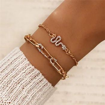 LETAPI 4pcs/set Bohemia Bracelet Set Fashion Gold Color Crystal Pin Snake Bracelets for Women Charm Party Jewelry Gifts
LETAPI 4pcs/set Bohemia Bracelet Set Fashion Gold Color Crystal Pin Snake Bracelets for Women Charm Party Jewelry Gifts