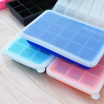 Ice Cube Trays Silicone 15 Grids Ice Tray with Lid Stackable DIY Ice Cube Molds for Chilled Drinks Ice Cream Kitchen Bar Tool 
Ice Cube Trays Silicone 15 Grids Ice Tray with Lid Stackable DIY Ice Cube Molds for Chilled Drinks Ice Cream Kitchen Bar Tool