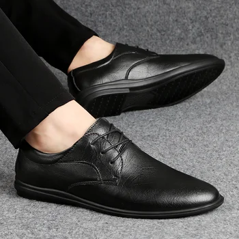 Business Oxford Leather Shoes Men Breathable Rubber Formal Dress soft Shoes Male Office Wedding Flats Footwear Mocassin Homme w5
Business Oxford Leather Shoes Men Breathable Rubber Formal Dress soft Shoes Male Office Wedding Flats Footwear Mocassin Homme w5