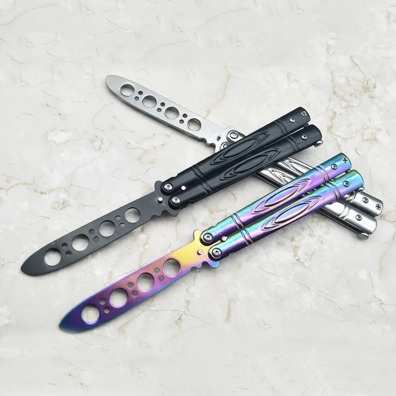 Colorful Stainless Steel Knife Training Knife Outdoor Competition Knife Blunt Tool No Blade Trainer Outdoor Fishing Camping
Colorful Stainless Steel Knife Training Knife Outdoor Competition Knife Blunt Tool No Blade Trainer Outdoor Fishing Camping