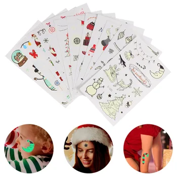12pcs Christmas Tattoos Stickers Safe Removable Party Supplies Luminous Stickers Face Stickers for Fun Parties Bar
12pcs Christmas Tattoos Stickers Safe Removable Party Supplies Luminous Stickers Face Stickers for Fun Parties Bar