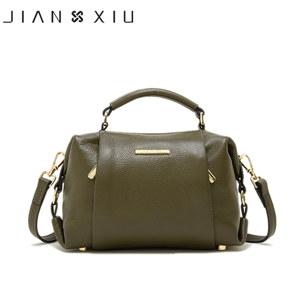 

JIANXIU Brand Genuine Leather Handbag Luxury Handbags Women Bags Designer Shoulder Bag 2020 New Litchi Pattern Tote Bag 2 Colors