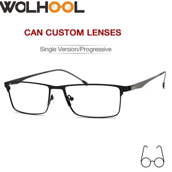 Metal Full Rim Glasses Men Ultralight Rectangle Prescription Eyeglass Frames Optical Glasses Frame for Myopia and Reading
Metal Full Rim Glasses Men Ultralight Rectangle Prescription Eyeglass Frames Optical Glasses Frame for Myopia and Reading