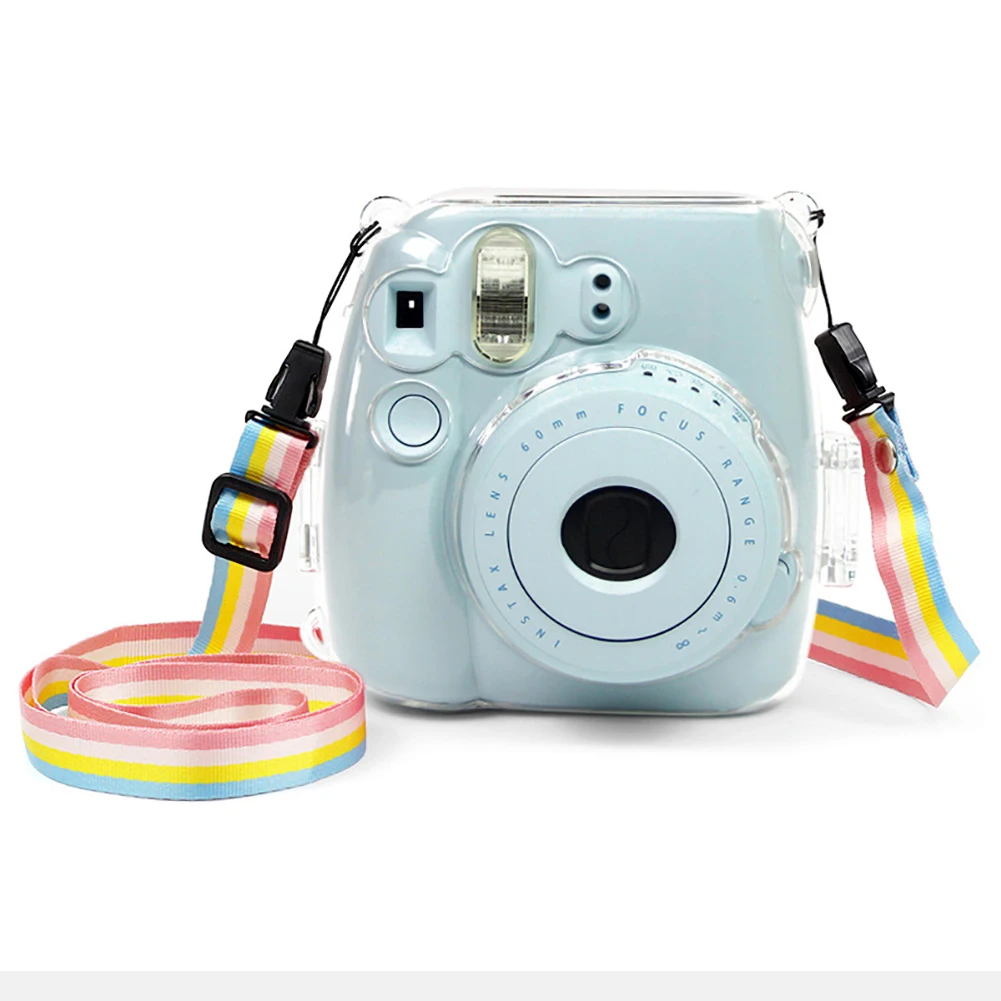 For Fujifilm Instax Mini 8 Mini 9 Camera PU Leather Color Bag Instax Mini case with Shoulder Strap Transparent Crystal Cover
For Fujifilm Instax Mini 8 Mini 9 Camera PU Leather Color Bag Instax Mini case with Shoulder Strap Transparent Crystal Cover