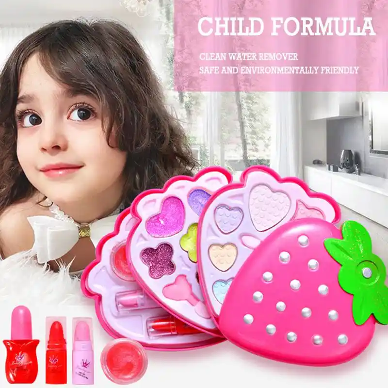 cosmetic set pretend play kids beauty salon strawberry birthday