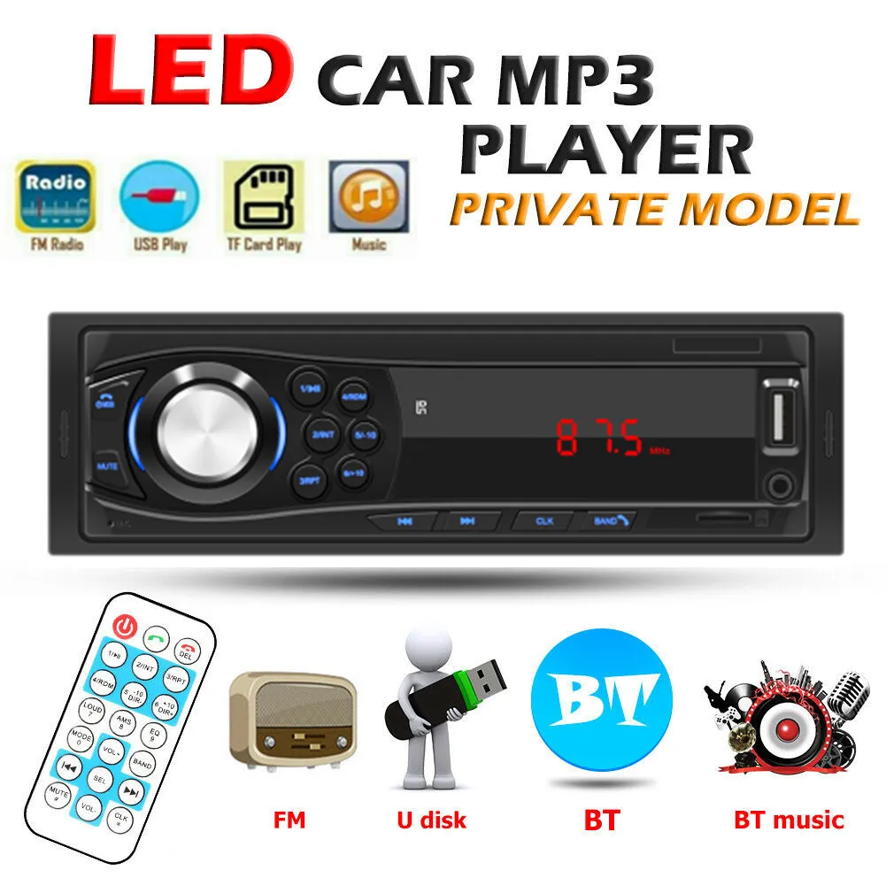 Автомагнитола 1 DIN 12 В стерео медиаплеер mp3 плеер радио свободные руки SD/USB AUX tf