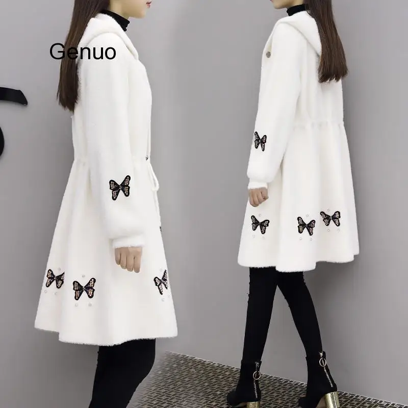 Faux Mink Cashmere Sweaters Cardigans Women Faux Mink Fleece Hooded Casual Knitted Coat 2020 Spring Autumn New Fashion
Faux Mink Cashmere Sweaters Cardigans Women Faux Mink Fleece Hooded Casual Knitted Coat 2020 Spring Autumn New Fashion