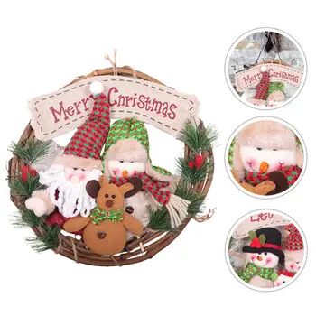 1Pc Christmas Doll Wreath Festive Novel Adorable Xmas Doll Garland Christmas Hanging Pendant Pine Needle Wreath for Xmas Festiva
1Pc Christmas Doll Wreath Festive Novel Adorable Xmas Doll Garland Christmas Hanging Pendant Pine Needle Wreath for Xmas Festiva