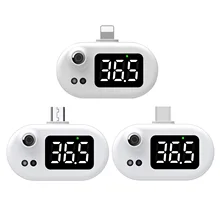 For Mobile Phone Portable Mini USB Thermometer Equipped with Pyroelectric Sensor Non-Contact Digital LED Forehead Thermometer
For Mobile Phone Portable Mini USB Thermometer Equipped with Pyroelectric Sensor Non-Contact Digital LED Forehead Thermometer