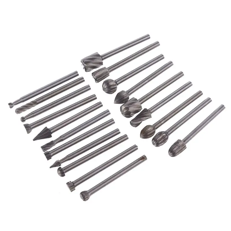 20pcs/set Diamond Rotary Files Burrs Set 3mm/0.118 Tungsten Carbide Rotary Files Burrs with 3mm Cutting Head
20pcs/set Diamond Rotary Files Burrs Set 3mm/0.118 Tungsten Carbide Rotary Files Burrs with 3mm Cutting Head
