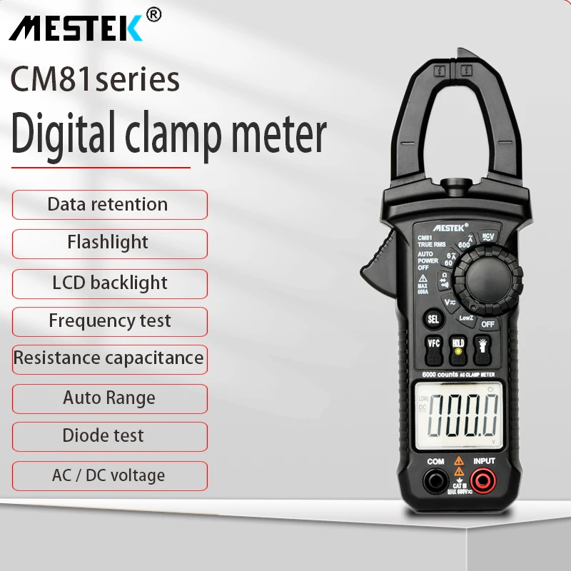 MESTEK Digital Clamp Meter Multimeter Current Clamp Pincers AC/DC Voltage Resistance Tester Measuring Tools alicate amperimetro
MESTEK Digital Clamp Meter Multimeter Current Clamp Pincers AC/DC Voltage Resistance Tester Measuring Tools alicate amperimetro