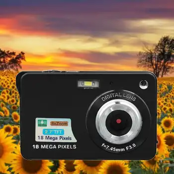 Portable Mini Camera 2.7" 1080P 18MP 8x Zoom TFT LCD HD Digital Camera Video Camcorder DV Anti-Shake Photo Kids Gift 
Portable Mini Camera 2.7" 1080P 18MP 8x Zoom TFT LCD HD Digital Camera Video Camcorder DV Anti-Shake Photo Kids Gift