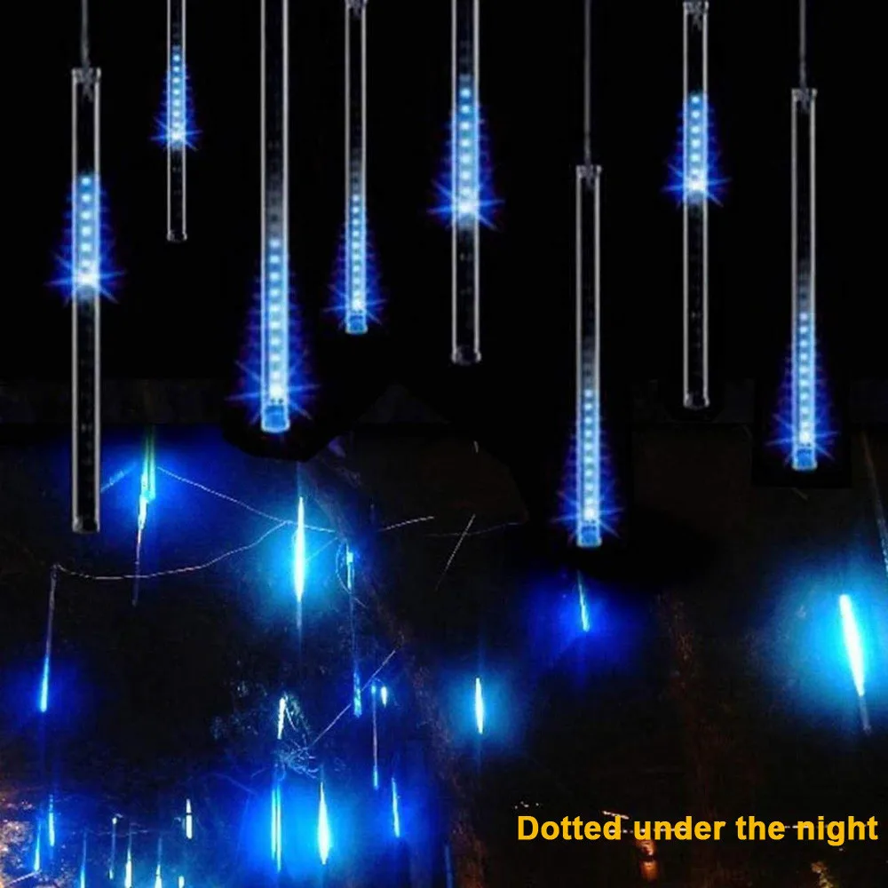 Waterproof 3 colors EU Plug Garland 1 Tubes LED Meteor Shower Rain string light 50cm Icicle Snowfall Xmas decoration FDH
Waterproof 3 colors EU Plug Garland 1 Tubes LED Meteor Shower Rain string light 50cm Icicle Snowfall Xmas decoration FDH