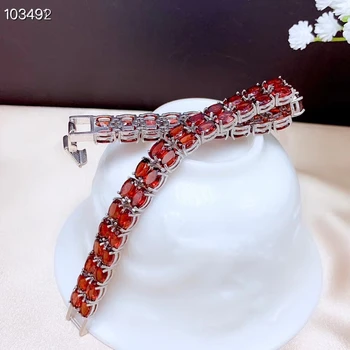 Natural red garnet gem Bracelet Natural gemstone Bracelet 925 silver bracelet luxurious big Row chain women party gift jewelry 
Natural red garnet gem Bracelet Natural gemstone Bracelet 925 silver bracelet luxurious big Row chain women party gift jewelry