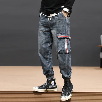 Autumn Fashion Streetwear Men Jeans High Quality Loose Fit Designer Pockets Cargo Pants Harem Trousers Hip Hop Jogger Jeans Men
Autumn Fashion Streetwear Men Jeans High Quality Loose Fit Designer Pockets Cargo Pants Harem Trousers Hip Hop Jogger Jeans Men