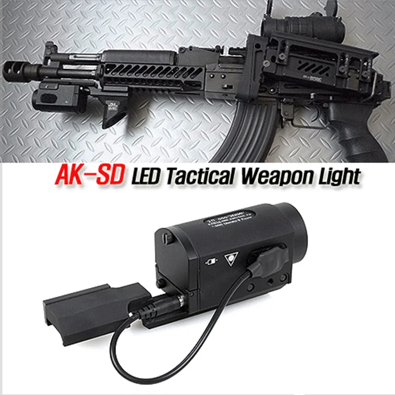 AK-SD Tactical LED Flashlight With Remote Switch Rail Mount Airsoft Arma Weapon Light Hunting Rifle Pistol Gun Light
AK-SD Tactical LED Flashlight With Remote Switch Rail Mount Airsoft Arma Weapon Light Hunting Rifle Pistol Gun Light