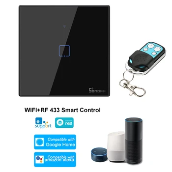 SONOFF T3 Smart WiFi Wall Light Switch 433Mhz Wireless Control RF Remote Controller APP Touch Control 1 2 3 Gang Wifi UK EU
SONOFF T3 Smart WiFi Wall Light Switch 433Mhz Wireless Control RF Remote Controller APP Touch Control 1 2 3 Gang Wifi UK EU