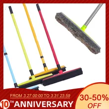 מתכוונן גומי מטאטא שיער אבק מגרד לחיות מחמד מברשת שטיח מטאטא נקי לשטוף סמרטוט רצפת טלסקופי לנגב חלון מנקה(China)