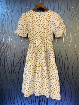2020 Spring and Summer New Women's round Neck Wrinkle Knot Bubble Short Sleeve Slim Dress 605
2020 Spring and Summer New Women's round Neck Wrinkle Knot Bubble Short Sleeve Slim Dress 605