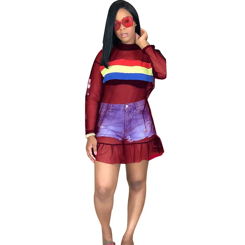 Black Sheer Mesh Dress Women O-Neck Striped Long Sleeve Loose T Shirt Summer Casual Dress Sexy Party See Through Beach Sundress
Black Sheer Mesh Dress Women O-Neck Striped Long Sleeve Loose T Shirt Summer Casual Dress Sexy Party See Through Beach Sundress