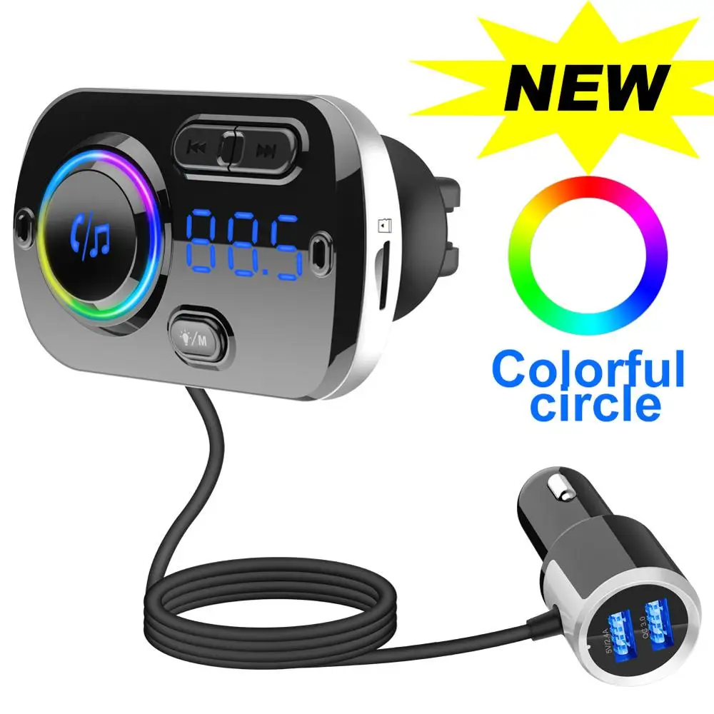 Автомобильный комплект свободные руки FM-передатчик MP3-плеер Bluetooth-совместим 5 0 Dual