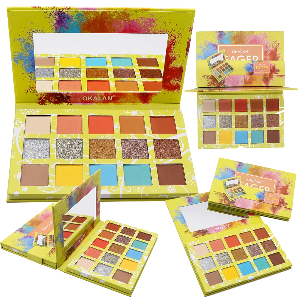 15 Color Branded High Quality Book style Package Eye Shadow Palette Bundle Pressed Pigment Palette for Makeup
15 Color Branded High Quality Book style Package Eye Shadow Palette Bundle Pressed Pigment Palette for Makeup