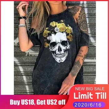 Casual Plus Size 3XL T Shirts Women Loose Sexy Off Shoulder Skull Print Punk Style Tops Daily Casual 2020 Femme Tees Top Tshirt
Casual Plus Size 3XL T Shirts Women Loose Sexy Off Shoulder Skull Print Punk Style Tops Daily Casual 2020 Femme Tees Top Tshirt