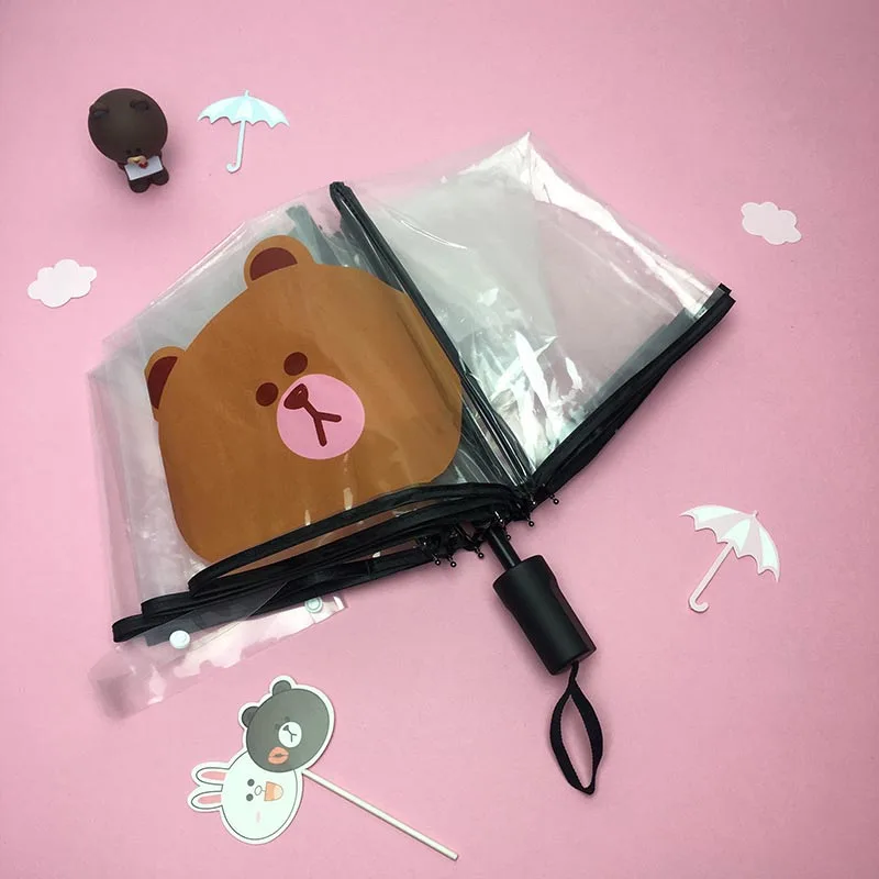 Korean Anime Bear Automatic Umbrella Small Fresh Thick Clear Umbrella Folding Self-opening Students Gifts
Korean Anime Bear Automatic Umbrella Small Fresh Thick Clear Umbrella Folding Self-opening Students Gifts