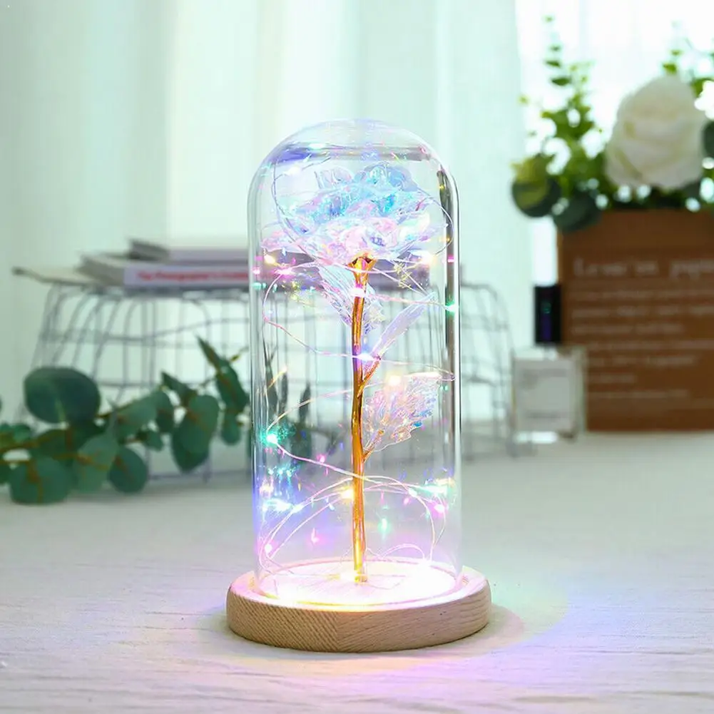LED Rose Flower Night Light Enchanted Rose Beauty and Rose The Dome Light Wedding LED With Glass Beast Gold-plated In Party R1O1 
LED Rose Flower Night Light Enchanted Rose Beauty and Rose The Dome Light Wedding LED With Glass Beast Gold-plated In Party R1O1