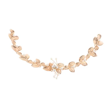 Womens Stylish Metal Pearl Golden Leaf Head Chain Jewelry Headband Head Piece
Womens Stylish Metal Pearl Golden Leaf Head Chain Jewelry Headband Head Piece