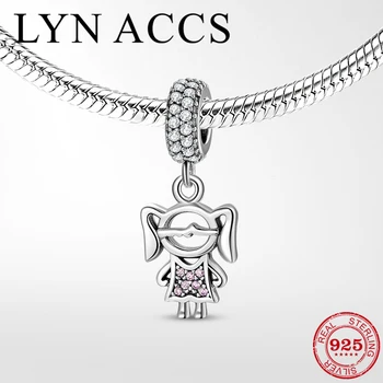 100% 925 Sterling Silver Pretty little girl Pink Zircon Charm Beads fit Original Pandora Charm Pendant Bracelet DIY Jewelry Gift
100% 925 Sterling Silver Pretty little girl Pink Zircon Charm Beads fit Original Pandora Charm Pendant Bracelet DIY Jewelry Gift