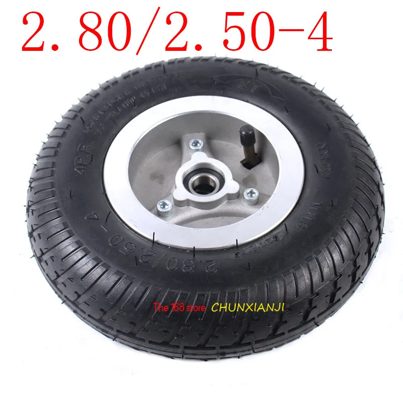 

High quality 2.80/2.50-4 inner and outer tyre with hub/rim 2.80/2.50-4 electric tricycle electric skateboard wheel tyre