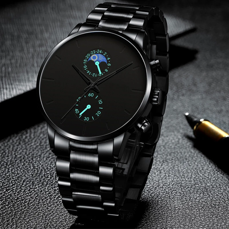 relogio masculino 2020 Watch High Tech Men Business Casual Watches Luxury Black Stainless Steel Mesh Belt Quartz Wristwatch
relogio masculino 2020 Watch High Tech Men Business Casual Watches Luxury Black Stainless Steel Mesh Belt Quartz Wristwatch