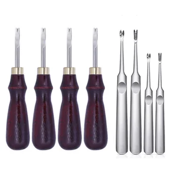 8 Pcs Edge Leather Beveler Cutting and Leather Edge Skiving Hand Leather Grooving Tool for Leather Crafting Work
8 Pcs Edge Leather Beveler Cutting and Leather Edge Skiving Hand Leather Grooving Tool for Leather Crafting Work