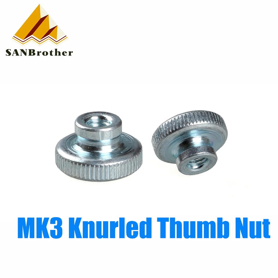 10pcs/lot 3D Printer Heated Bed Leveling Nut Z-axis Leveling Nut M3 Knurled Thumb Nut for Makerbot Prusa I3 Printer
10pcs/lot 3D Printer Heated Bed Leveling Nut Z-axis Leveling Nut M3 Knurled Thumb Nut for Makerbot Prusa I3 Printer