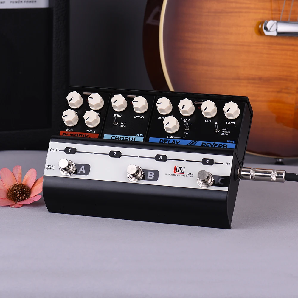 Hot New LiveMaster Series LM-4 Mainframe Unit Set with 4 Guitar Effect Pedals
Hot New LiveMaster Series LM-4 Mainframe Unit Set with 4 Guitar Effect Pedals