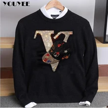 Men Hip Hop Hot Diamonds Sweater Casual Loose Knitted Pullover Autumn Winter Knitted Male Wool Sweater Brand Design Men Cloting
Men Hip Hop Hot Diamonds Sweater Casual Loose Knitted Pullover Autumn Winter Knitted Male Wool Sweater Brand Design Men Cloting