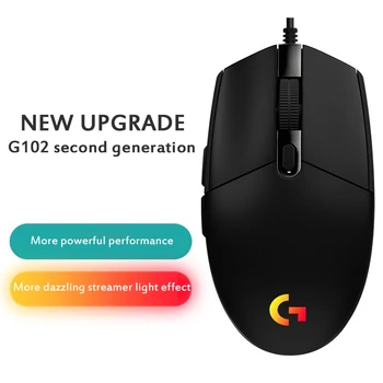 Logitech Original Gaming Mouse G102 II USB wired gaming mouse 8000DPI Ergonomics RGB gamer mouse for professional competition
Logitech Original Gaming Mouse G102 II USB wired gaming mouse 8000DPI Ergonomics RGB gamer mouse for professional competition