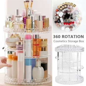 360 Degree Rotating Makeup Organiser Storage Shelf Adjustable Acrylic Large Capacity Multi-purpose Cosmetics Tidy Display Stand
360 Degree Rotating Makeup Organiser Storage Shelf Adjustable Acrylic Large Capacity Multi-purpose Cosmetics Tidy Display Stand
