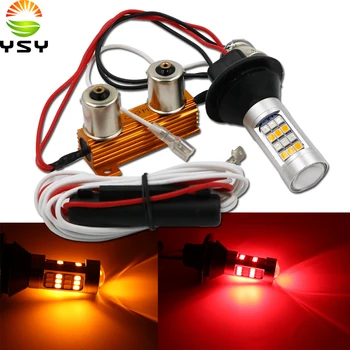 For Car Lighting 2pcs 1156 High Power Dual Color Switchback LED Bulb P21W S25 BA15S 2835 42LED Daytime Running Turn Signal Lamp
For Car Lighting 2pcs 1156 High Power Dual Color Switchback LED Bulb P21W S25 BA15S 2835 42LED Daytime Running Turn Signal Lamp