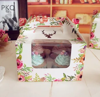 10pcs transparent window Cake Box with handle 4 Cake Boxes Packaging with Clear window Cupcake Muffin Holder Cases for Wedding
10pcs transparent window Cake Box with handle 4 Cake Boxes Packaging with Clear window Cupcake Muffin Holder Cases for Wedding