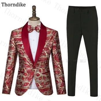 Thorndike Custome Homme Mariage Shawl Lapel Wedding Suit for Men Slim Fit Groomsmen Suits Elegant Single Breasted Party Tuxedos 
Thorndike Custome Homme Mariage Shawl Lapel Wedding Suit for Men Slim Fit Groomsmen Suits Elegant Single Breasted Party Tuxedos