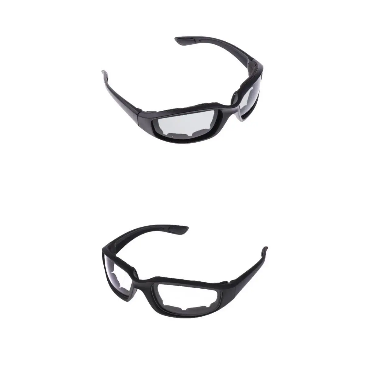 Motorcycle Windproof Dustproof Riding Glasses Padded Comfortable Gray/Clear Motorcycle Windproof Dustproof Riding Glasses Padded Comfortable Gray/Clear