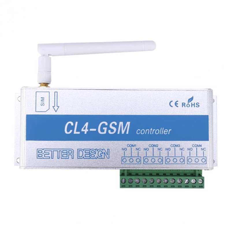 Cl4-Gsm Wireless Remote Control Relay Switch Sms Smart Home Security System Switch Silver + Blue Aluminum Alloy Eu Plug
Cl4-Gsm Wireless Remote Control Relay Switch Sms Smart Home Security System Switch Silver + Blue Aluminum Alloy Eu Plug