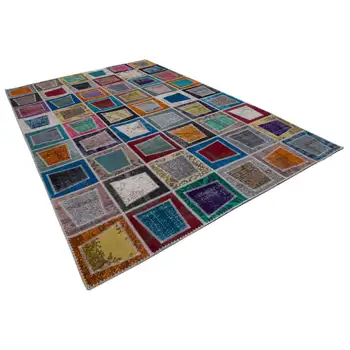 242x362 Cm Multicolor Handmade Modern Patchwork Rug-8x12 Ft 
242x362 Cm Multicolor Handmade Modern Patchwork Rug-8x12 Ft