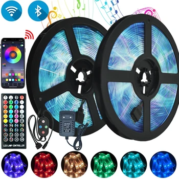 LED Strip Light Bluetooth Control RGB 5050 SMD 2835 Waterproof Flexible Ribbon DC12V 5M 10M 15M 20M Holiday Decor WiFi luces LED
LED Strip Light Bluetooth Control RGB 5050 SMD 2835 Waterproof Flexible Ribbon DC12V 5M 10M 15M 20M Holiday Decor WiFi luces LED