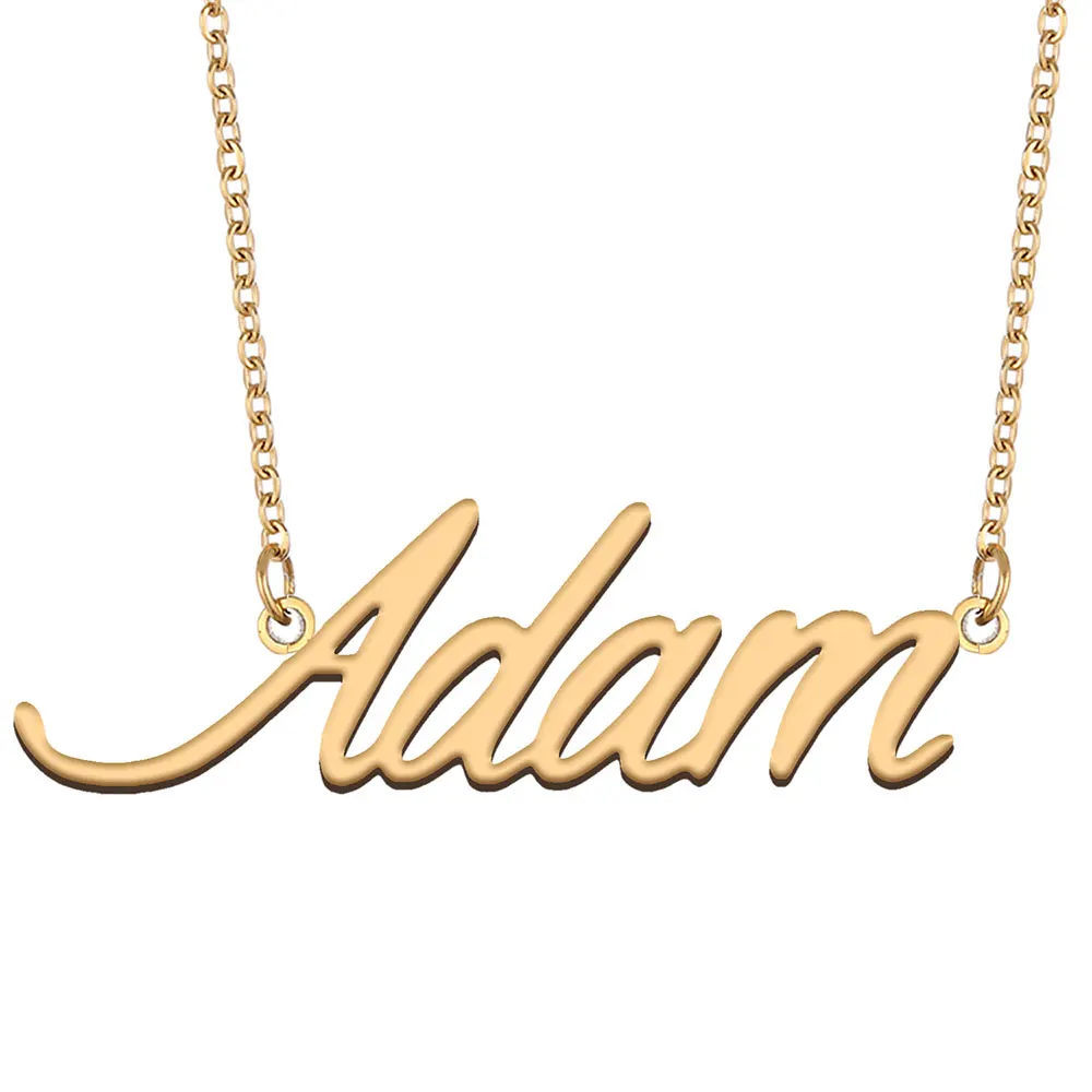 Adam Name Necklace for Women Stainless Steel Personalized Jewelry Gold Plated Nameplate Pendant Femme Mothers Girlfriend Gift
Adam Name Necklace for Women Stainless Steel Personalized Jewelry Gold Plated Nameplate Pendant Femme Mothers Girlfriend Gift