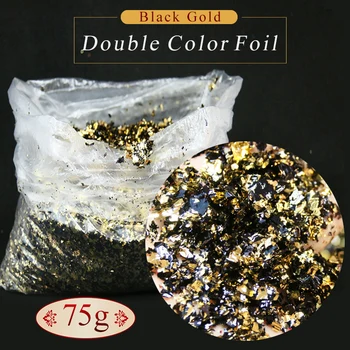 75g Alloy Foil Flake Black-Gold Taiwan Imitation Gold Leaf Fragment,for Nail Art Crafts Wall Furniture Statue Home Decoration
75g Alloy Foil Flake Black-Gold Taiwan Imitation Gold Leaf Fragment,for Nail Art Crafts Wall Furniture Statue Home Decoration