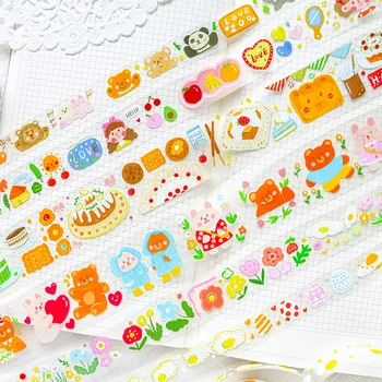 1 Roll Kawaii Cartoon Matte PET Masking Tape Cute Transparent Cake Bear Washi Tape DIY Decorative Diary Journal Decoration
1 Roll Kawaii Cartoon Matte PET Masking Tape Cute Transparent Cake Bear Washi Tape DIY Decorative Diary Journal Decoration