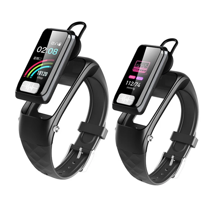 2 in 1 Smart Bracelet Watch with Bluetooth Earphone ECG PPG Heart Rate Blood Pressure Monitor Sports Drive Call Pedometer Band
2 in 1 Smart Bracelet Watch with Bluetooth Earphone ECG PPG Heart Rate Blood Pressure Monitor Sports Drive Call Pedometer Band